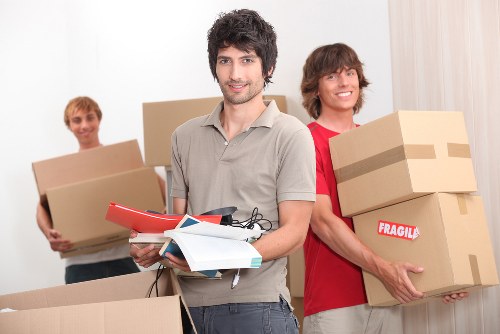 Careful loading of furniture for a Belsize Park man and van move