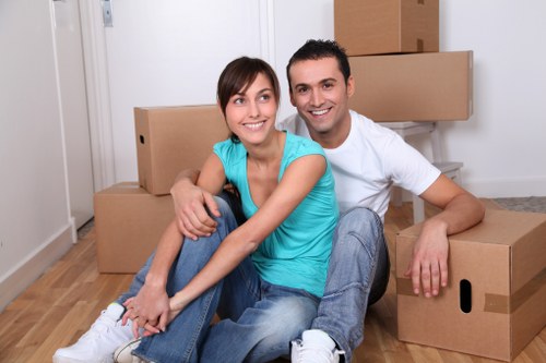 A removals van servicing homes near Belsize Park